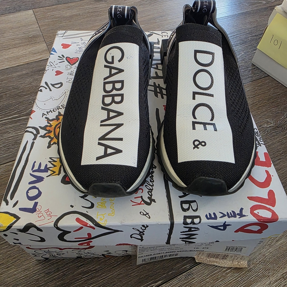 Dolce & Gabbana Black Slip-On Sneakers